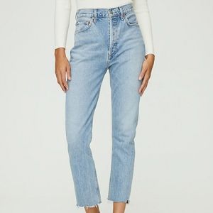 AGOLDE Riley High Rise Jeans in Zephyr